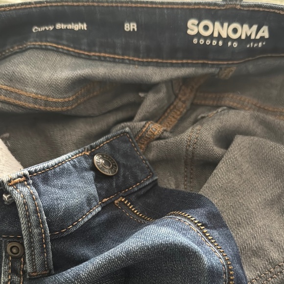 Sonoma Curvy Straight Blue Jeans - Picture 2 of 7